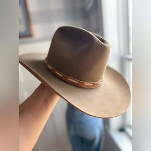 Resistol Rare Vintage Western Brown Cowboy Hat with Leather Band